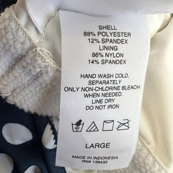 ModCloth NAVY POLKA DOT Reese Halter One-Piece Retro Swimsuit Size Large Pin Up - Picture 8 of 9